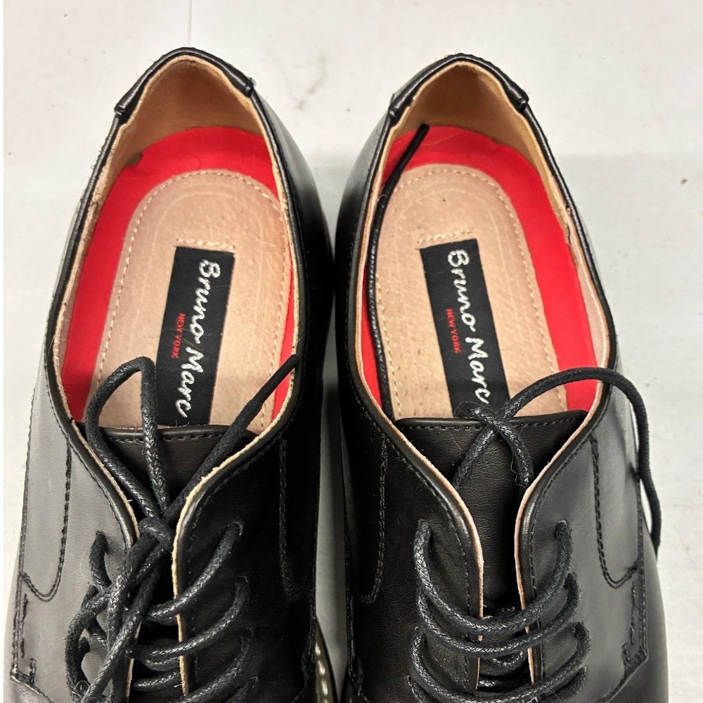 Bruno Marc Prince-6 Oxford Shoes Cap Toe Lace Up Men's Size 9 Black Formal Dress - Picture 6 of 13